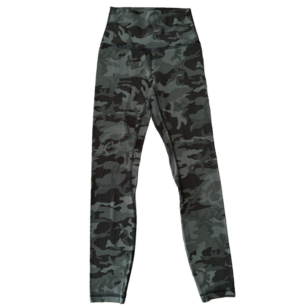 Lululemon Align Pant II 25” Heritage 365 Camo Green Twill Multi Women’s Size - Picture 2 of 7